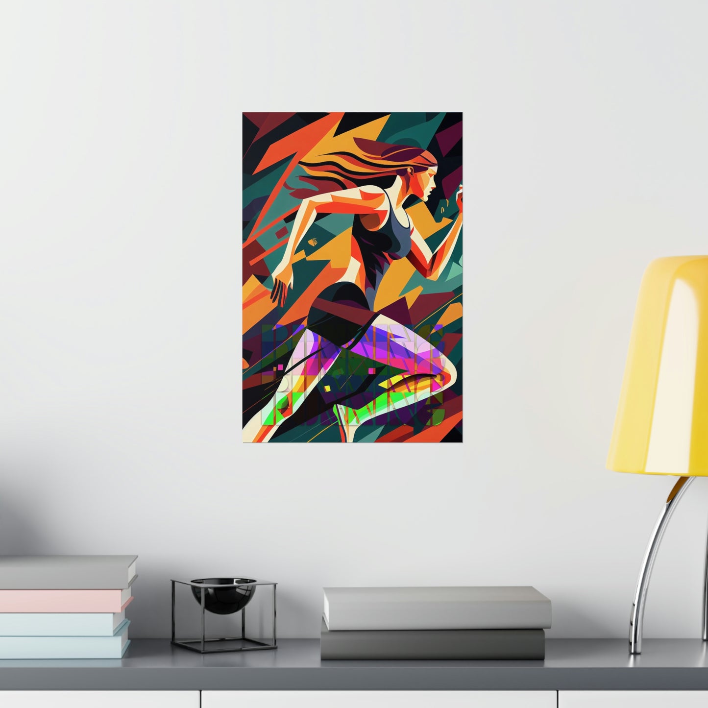 Running Premium Matte Posters | Abstract Runner Poster | Home and Business Posters