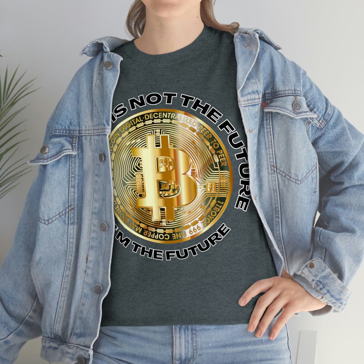 Bitcoin Is Not The Future Short Sleeve Tee | Unisex Heavy Cotton T-Shirt | Playera de Algodón