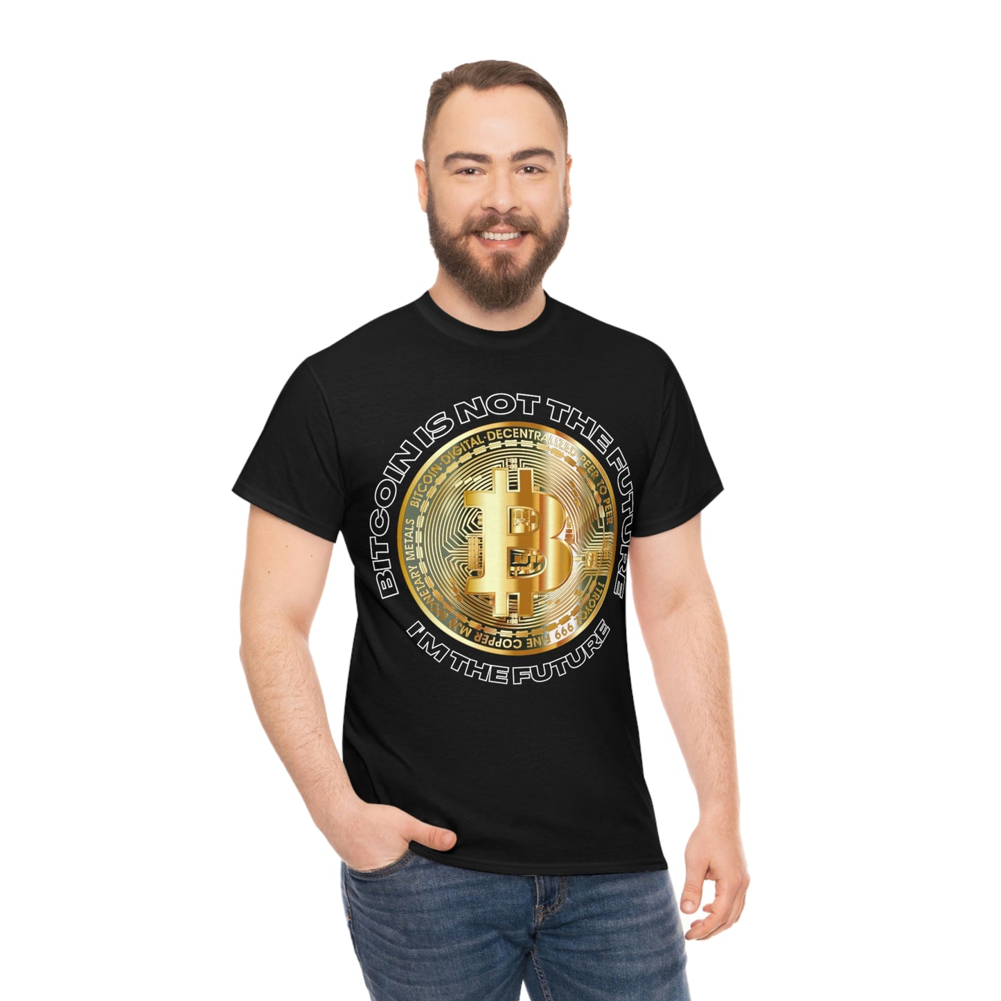 Bitcoin Is Not The Future Short Sleeve Tee | Unisex Heavy Cotton T-Shirt | Playera de Algodón