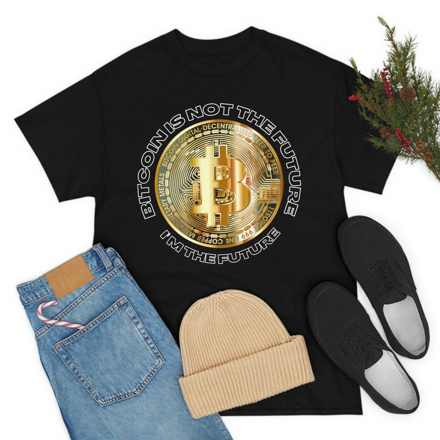 Bitcoin Is Not The Future Short Sleeve Tee | Unisex Heavy Cotton T-Shirt | Playera de Algodón