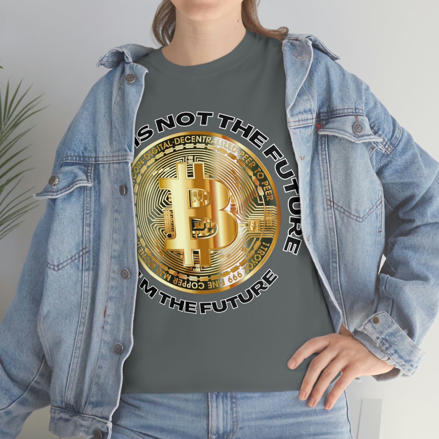 Bitcoin Is Not The Future Short Sleeve Tee | Unisex Heavy Cotton T-Shirt | Playera de Algodón