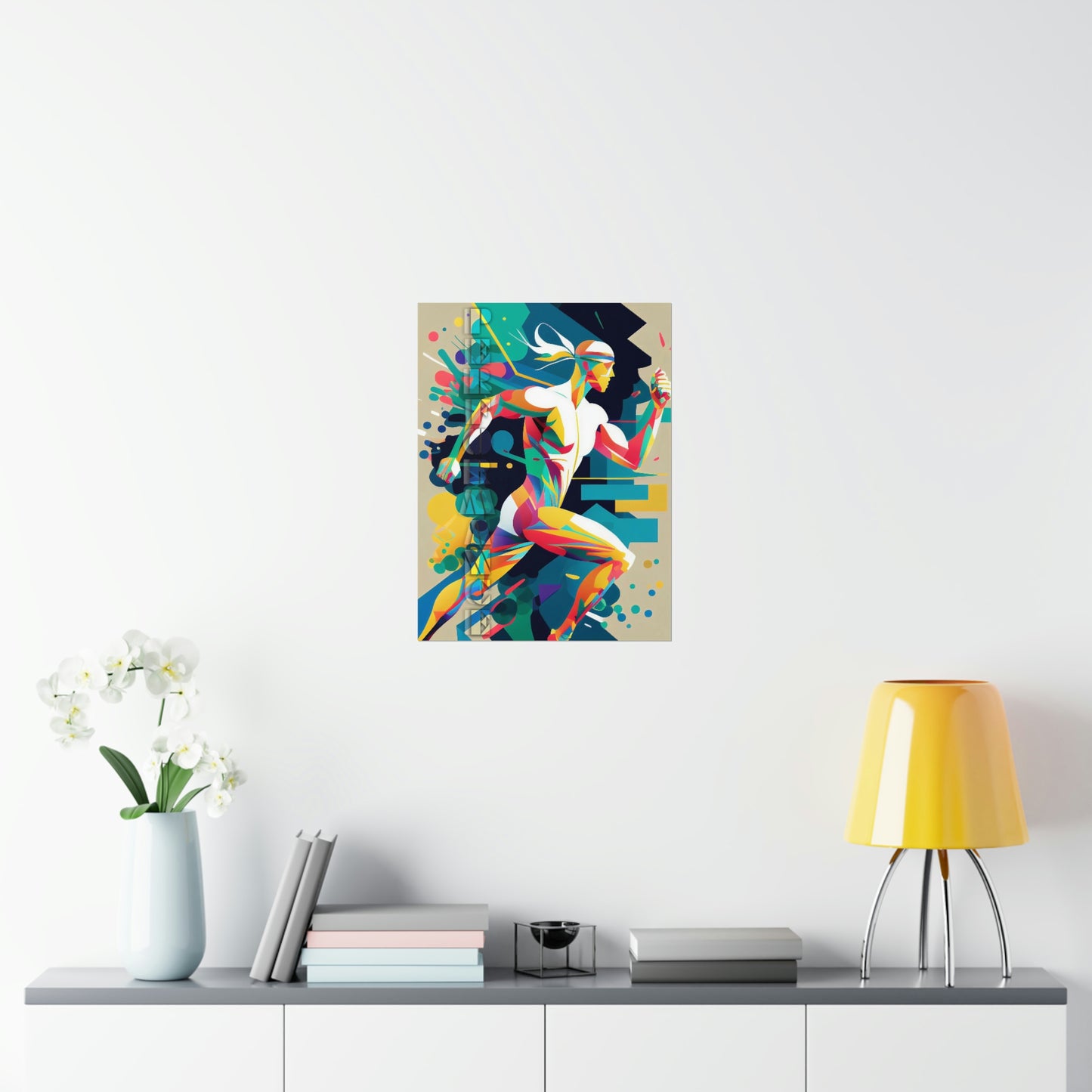 Performance Runner Premium Matte Posters | Abstract Runner Poster | Home and Business Posters