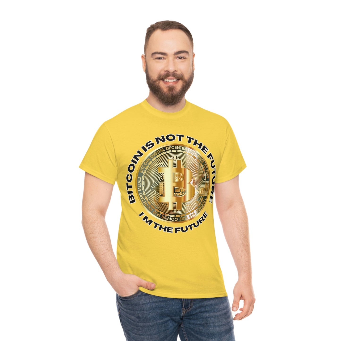 Bitcoin Is Not The Future Short Sleeve Tee | Unisex Heavy Cotton T-Shirt | Playera de Algodón