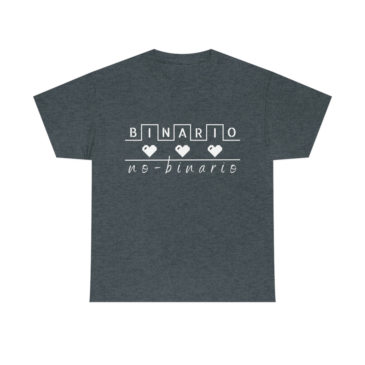 Binario - No Binario Short Sleeve Tee | Unisex Heavy Cotton T-Shirt | Playera de Algodón