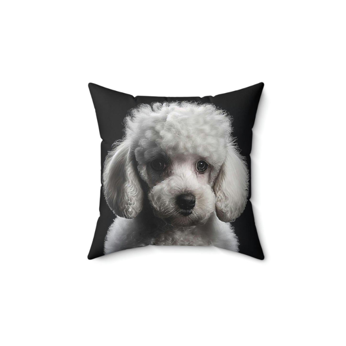 Pet Pillow Case | Poodle Dog Face Pillow Cover | Square Pillow Case (14", 16", 18" or 20")