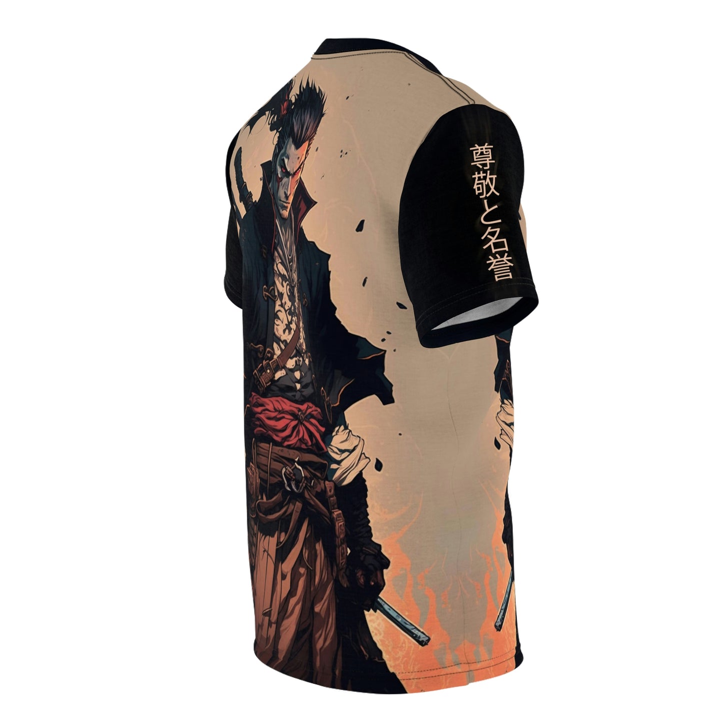 Legendary Samurai Honor Polyester T-Shirt | Men's Printed Short Sleeve Tee