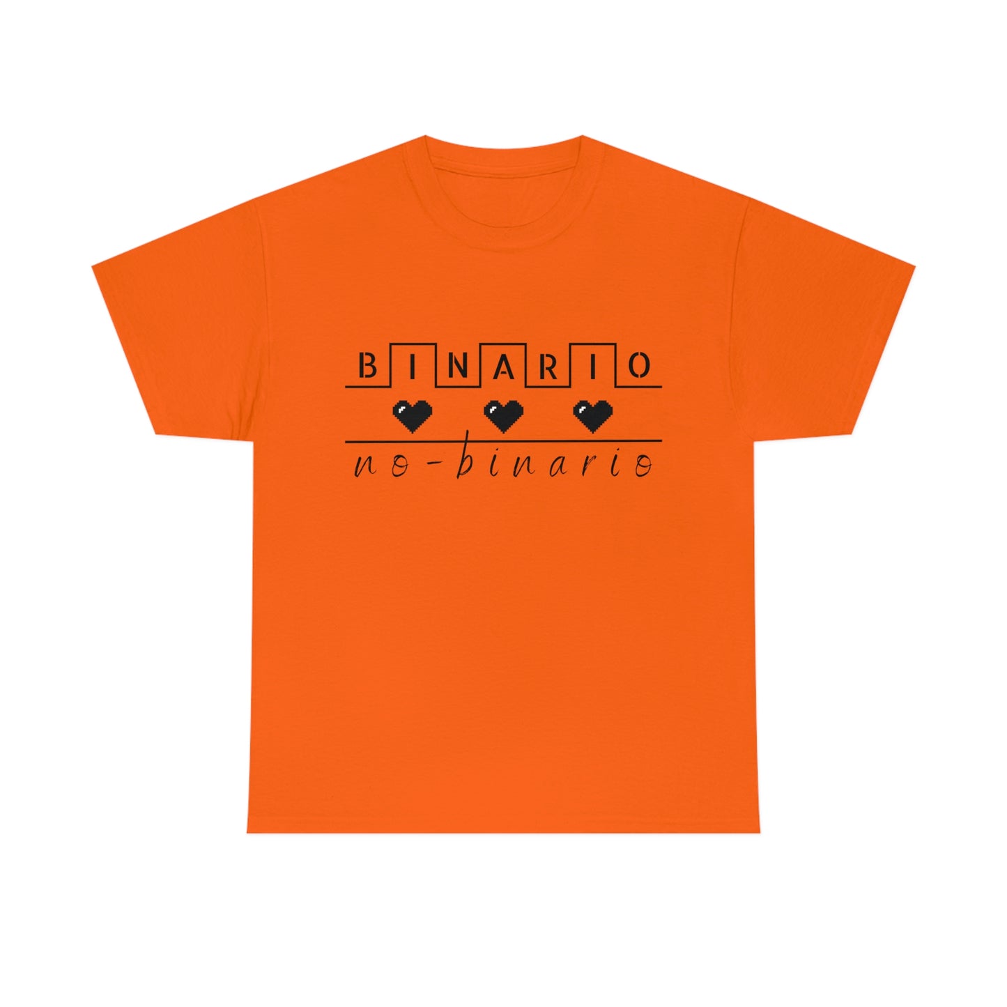 Binario - No Binario Short Sleeve Tee | Unisex Heavy Cotton T-Shirt | Playera de Algodón