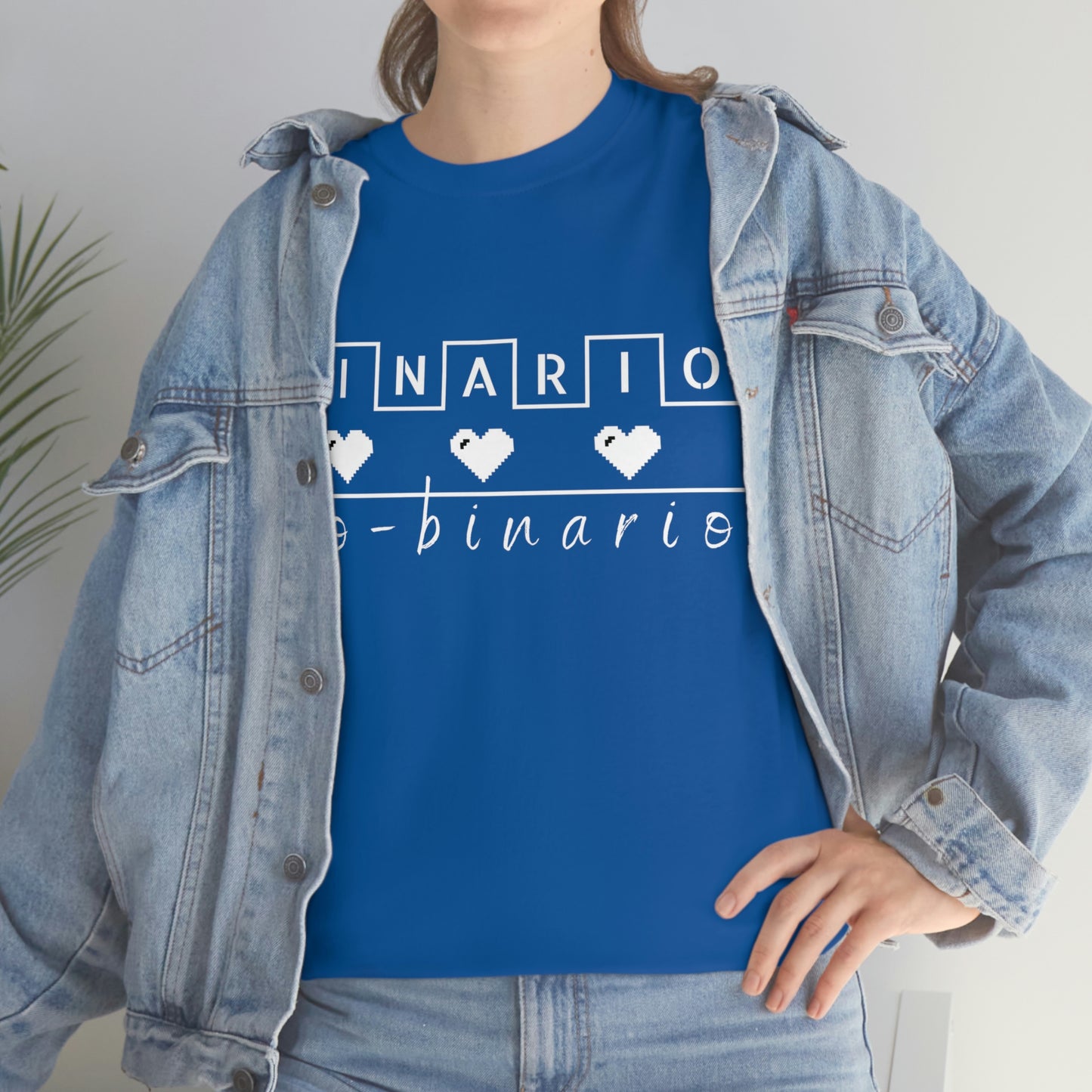 Binario - No Binario Short Sleeve Tee | Unisex Heavy Cotton T-Shirt | Playera de Algodón