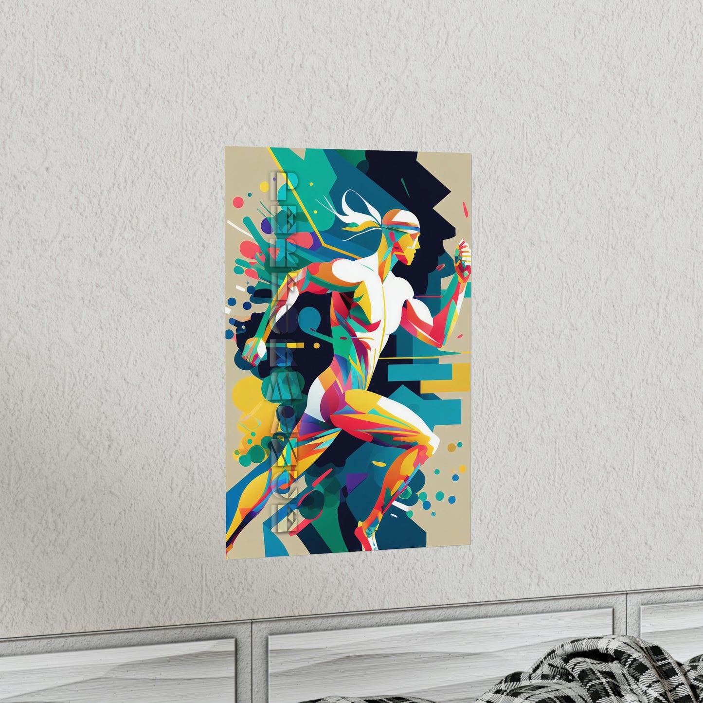 Performance Runner Premium Matte Posters | Abstract Runner Poster | Home and Business Posters