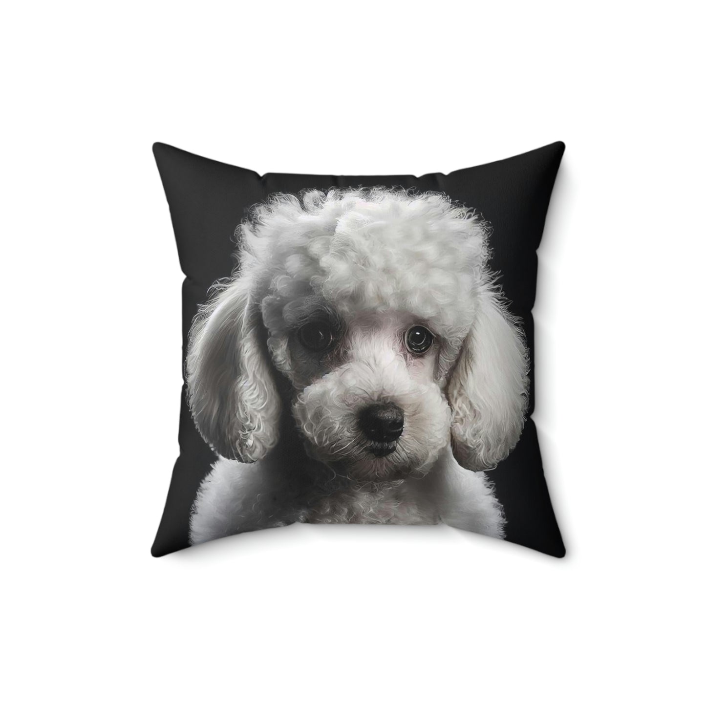 Pet Pillow Case | Poodle Dog Face Pillow Cover | Square Pillow Case (14", 16", 18" or 20")