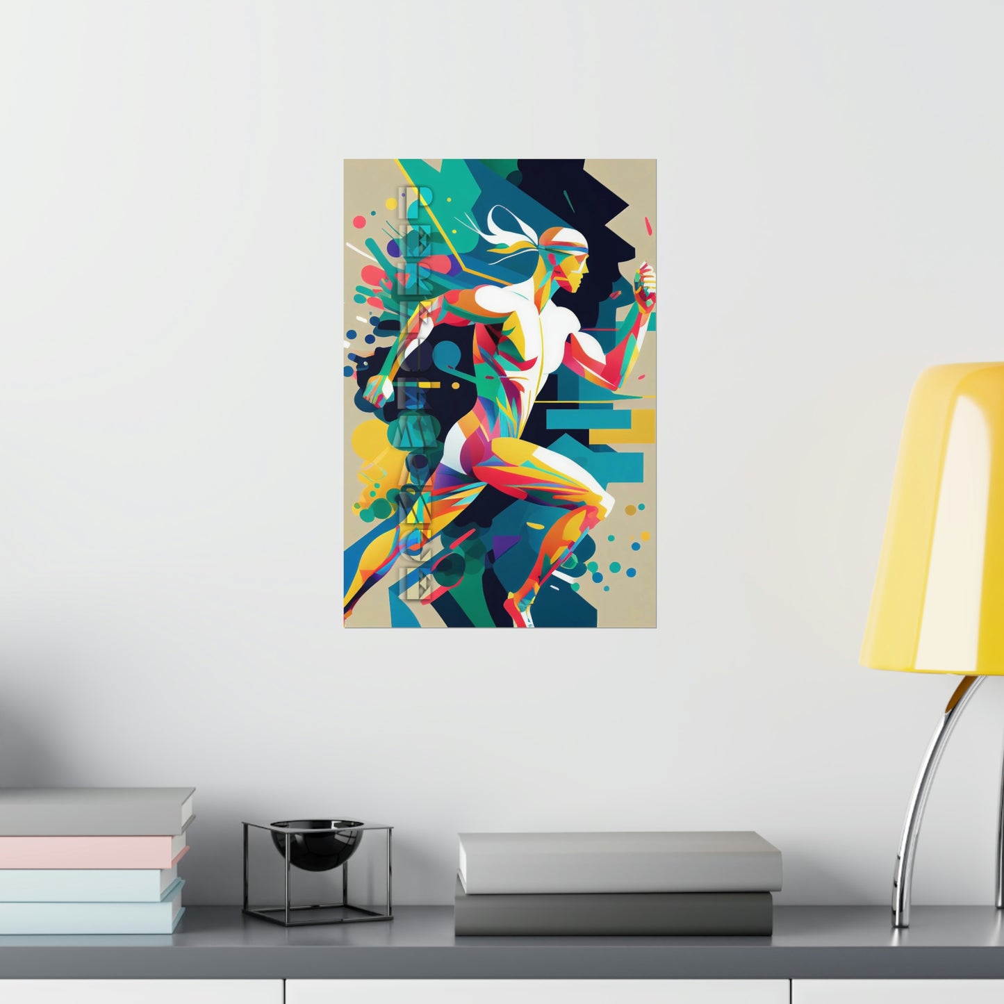 Performance Runner Premium Matte Posters | Abstract Runner Poster | Home and Business Posters