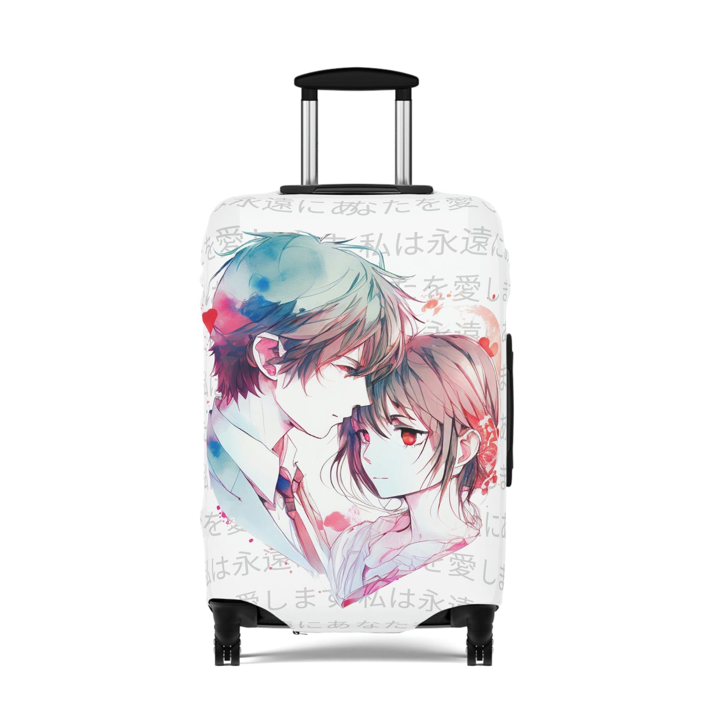 Anime Couple's Heart Luggage Cover | Elastic Cover for Luggage | Cubierta para Maletas