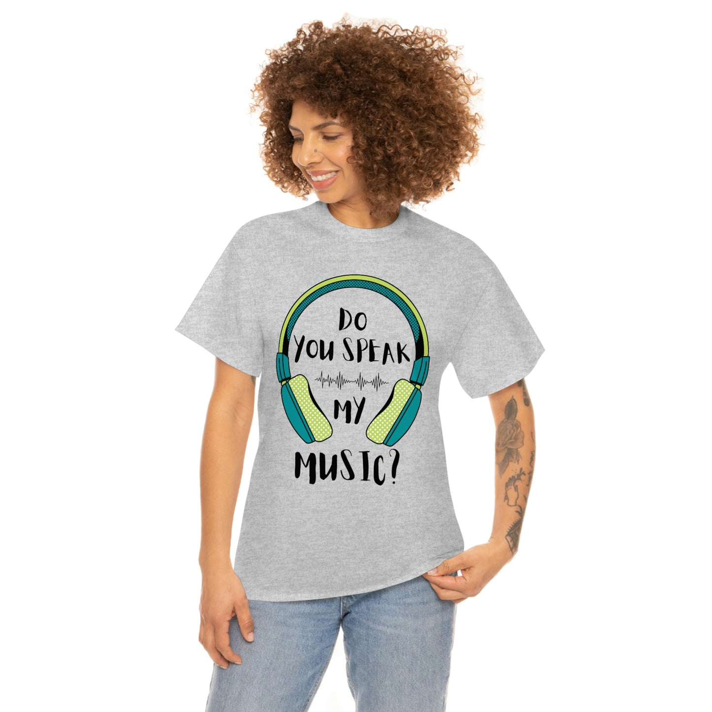 Do You Speak My Music Short Sleeve Tee | Unisex Heavy Cotton T-Shirt | Playera de Algodón