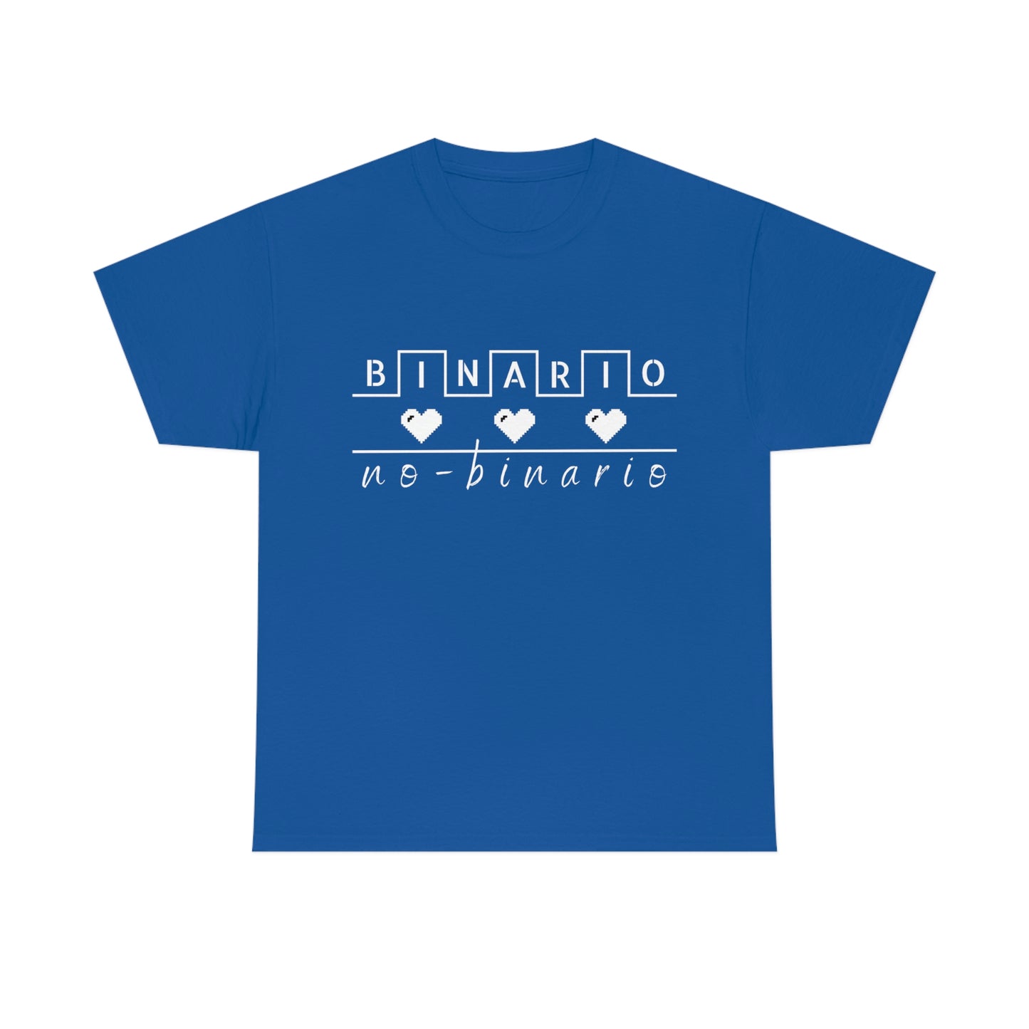 Binario - No Binario Short Sleeve Tee | Unisex Heavy Cotton T-Shirt | Playera de Algodón