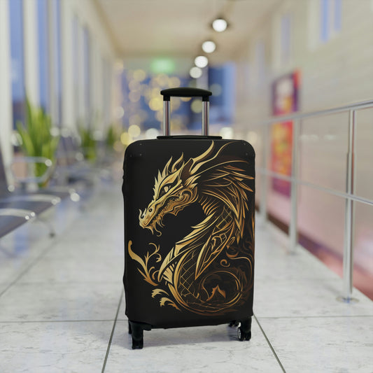 Golden Dragon Luggage Cover | Elastic Cover for Luggage