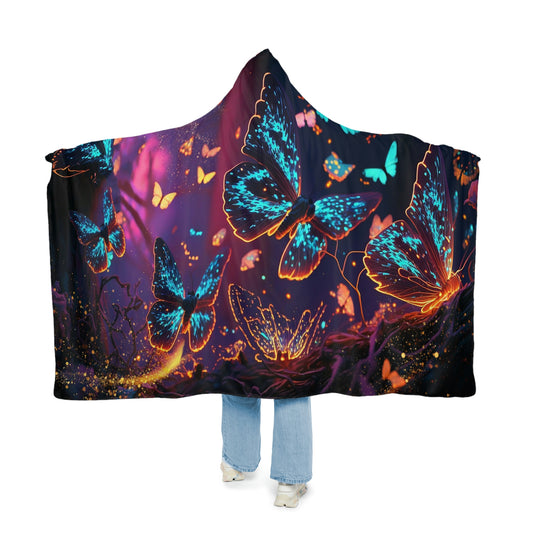 Butterfly Magic Forest Snuggle Hooded Blanket | Cobija con Gorro y Diseño de Mariposas en el Bosque