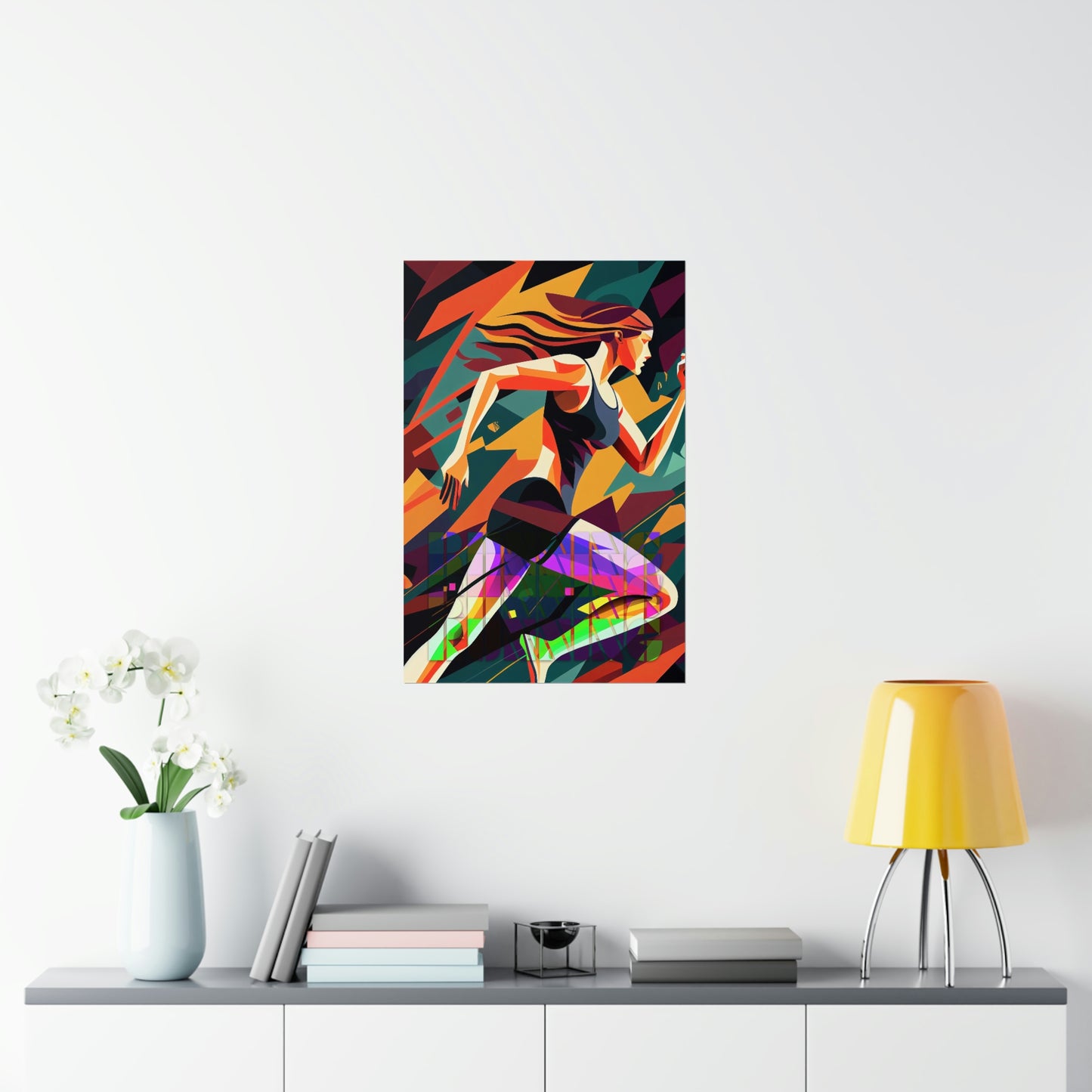 Running Premium Matte Posters | Abstract Runner Poster | Home and Business Posters